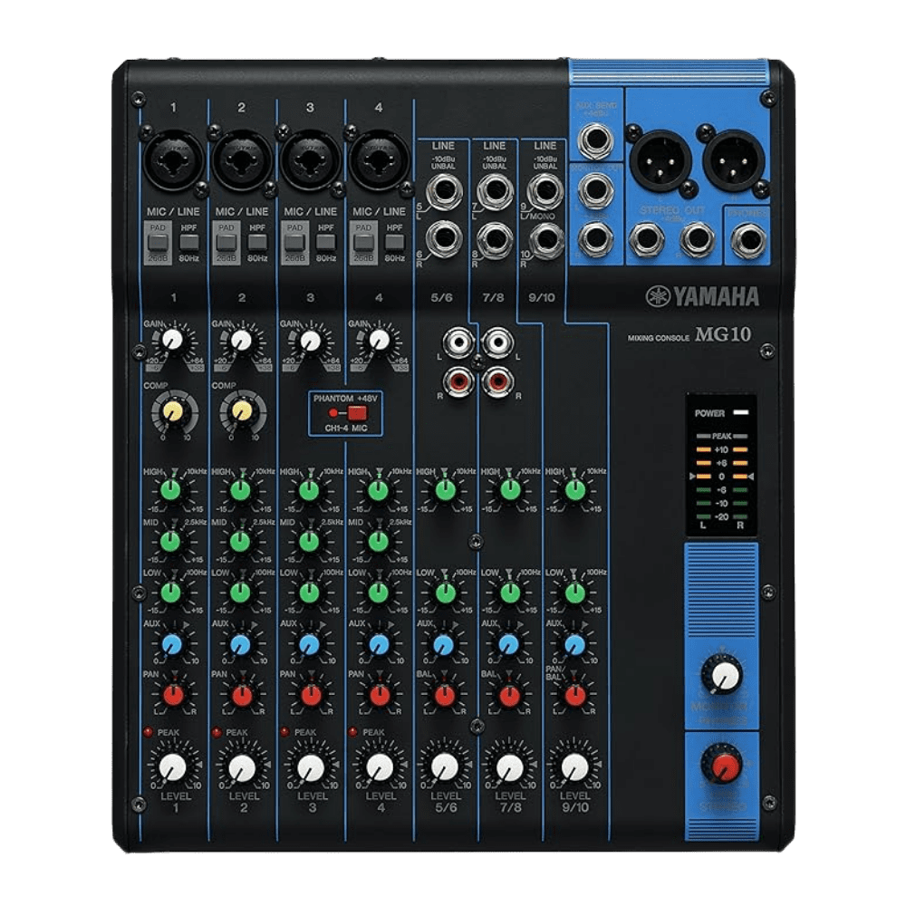 YAMAHA MG10 Mixing Console – Professional 10-Channel Analog Mixing