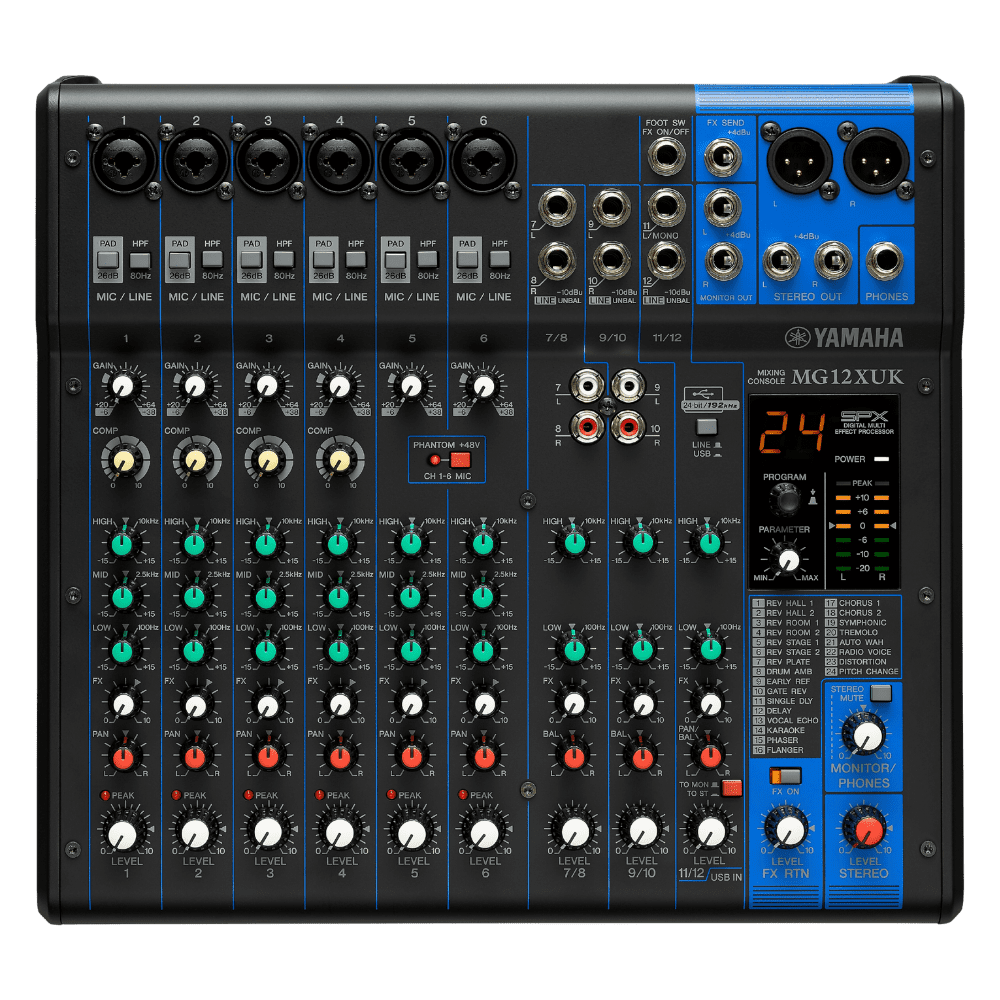 YAMAHA MG12XUK Mixing Console – Premium Compact Mixing Console