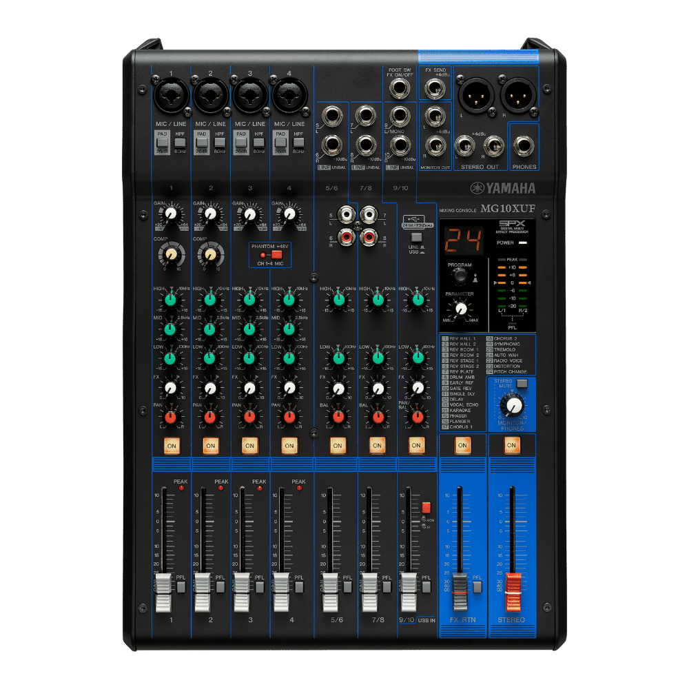 Yamaha MG10XUF – 10-Channel Professional Mixing Console – Premium